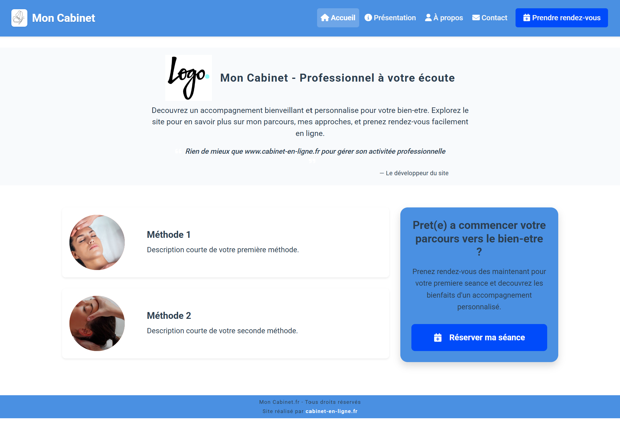 Accueil du site